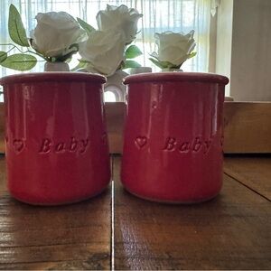LIMITED Winter La Fermiere Glazed Yogurt Pots Valentine’s Red BABY